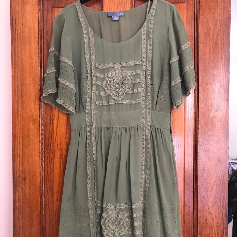Green S/S Prairie Dress